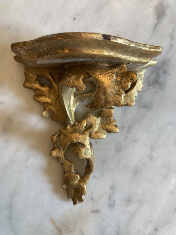 hand carved Italian gold guilt wall shelf