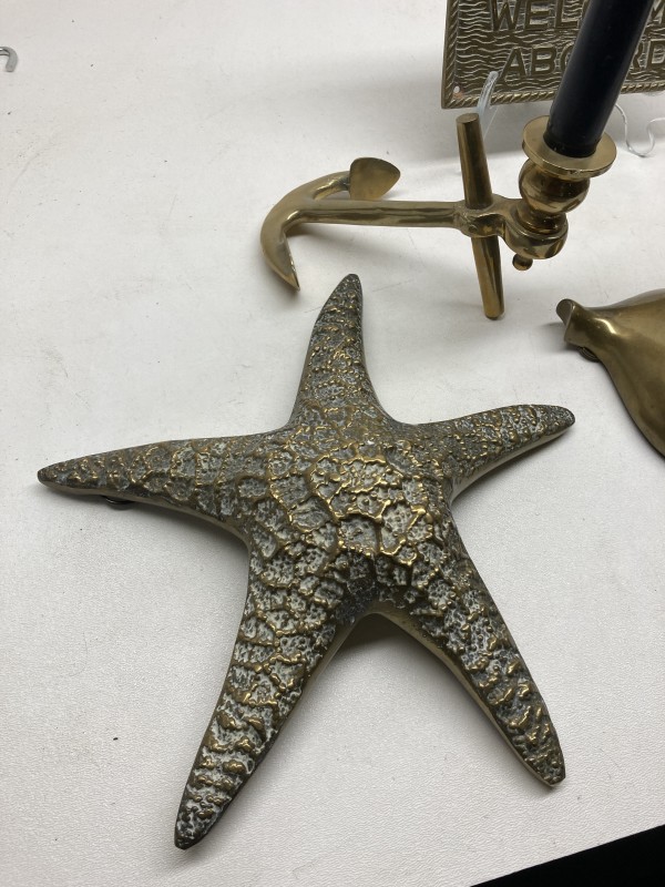 Large brass star fish