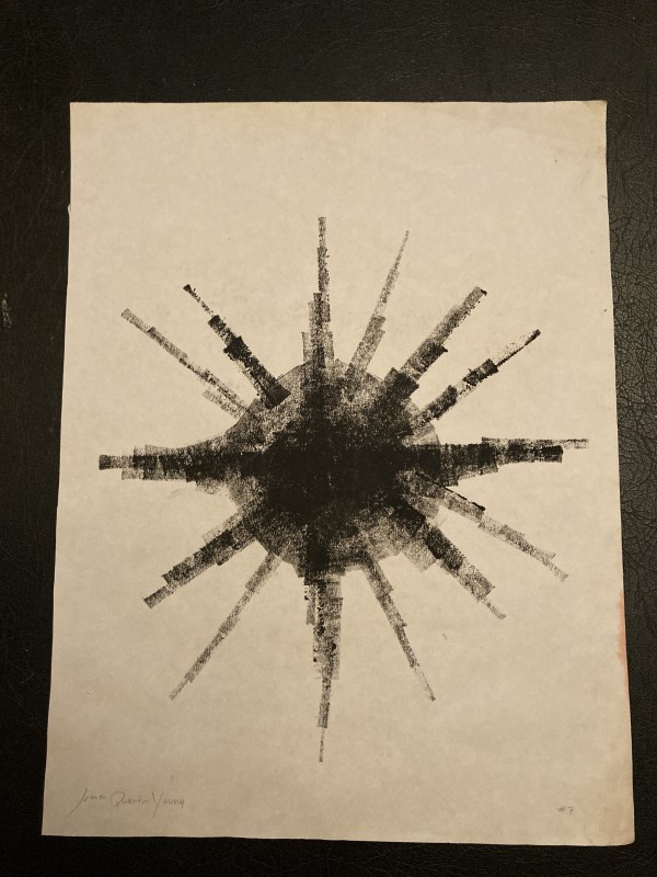 Original sun Lino cut by James Quentin Young