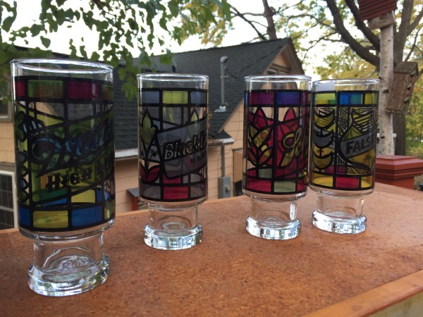 Stained glass beer mugs