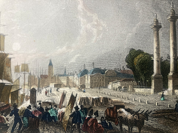 Hand colored engraving circa 1860's ~ Bordeaux