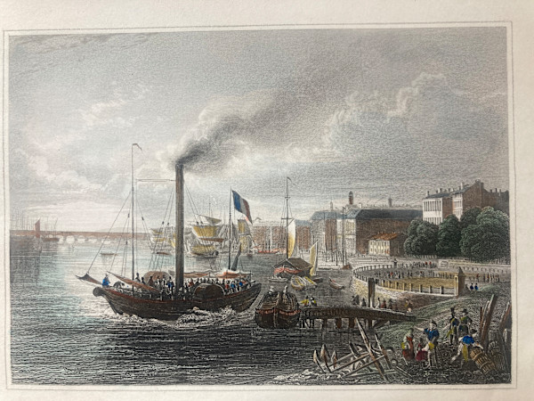 Hand colored engraving circa 1860's ~ Bordeaux