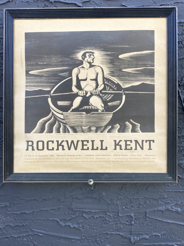framed Vintage Rockwell Kent show poster