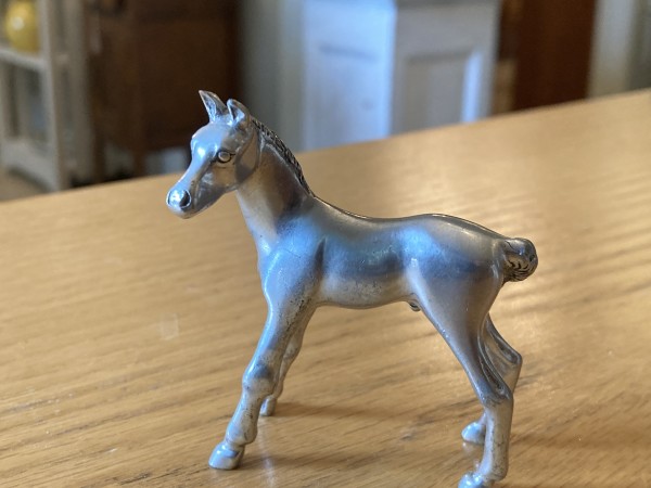 vintage pewter horse