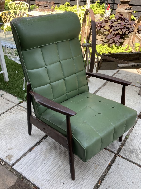 Upholstered mid century modern chair