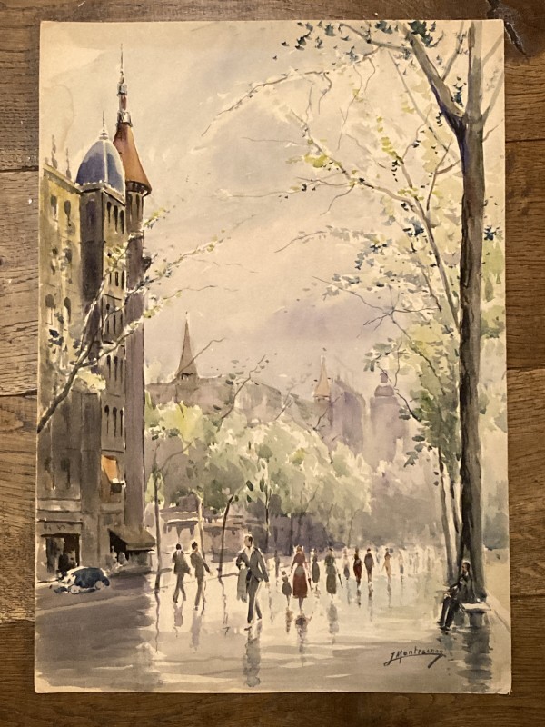 Original Paris watercolor