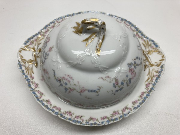 Haviland covered butter dish