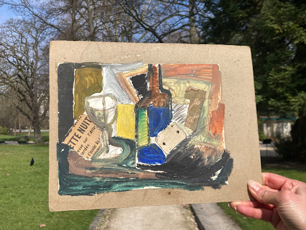Original painting collage by Phillippe Kovo
