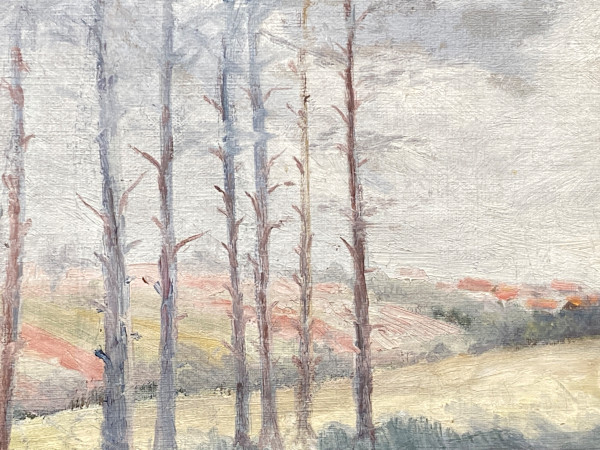 Original impressionist painting on landscape board