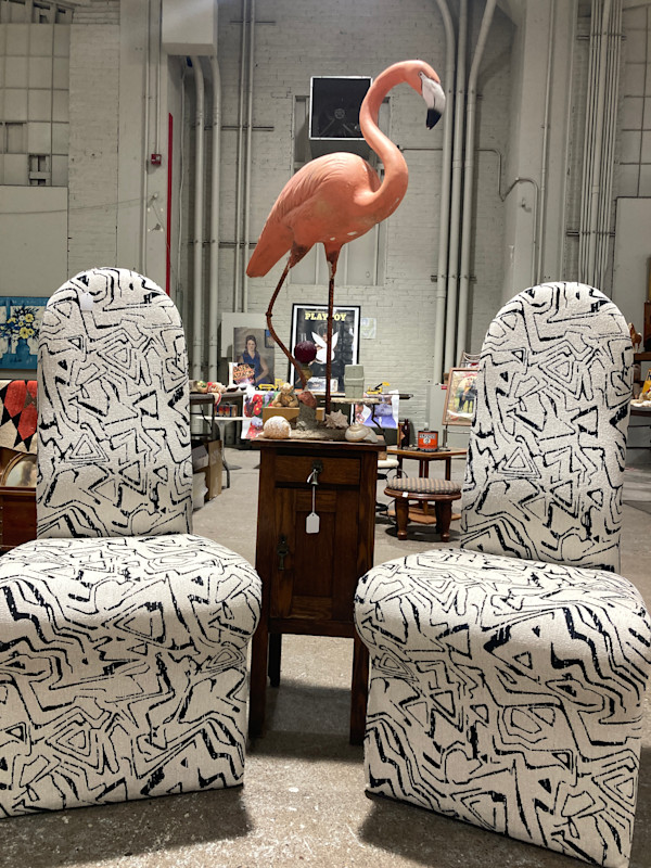 sculptural flamingo