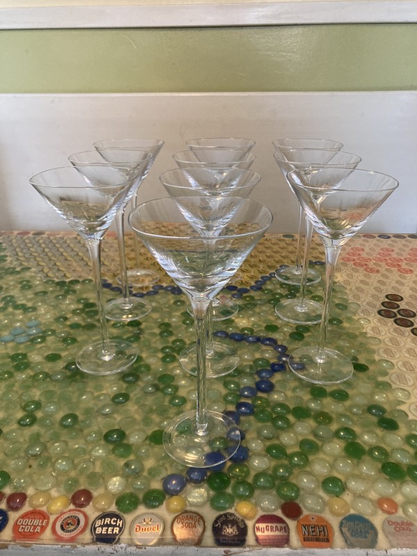 TALL martini glasses 6 available