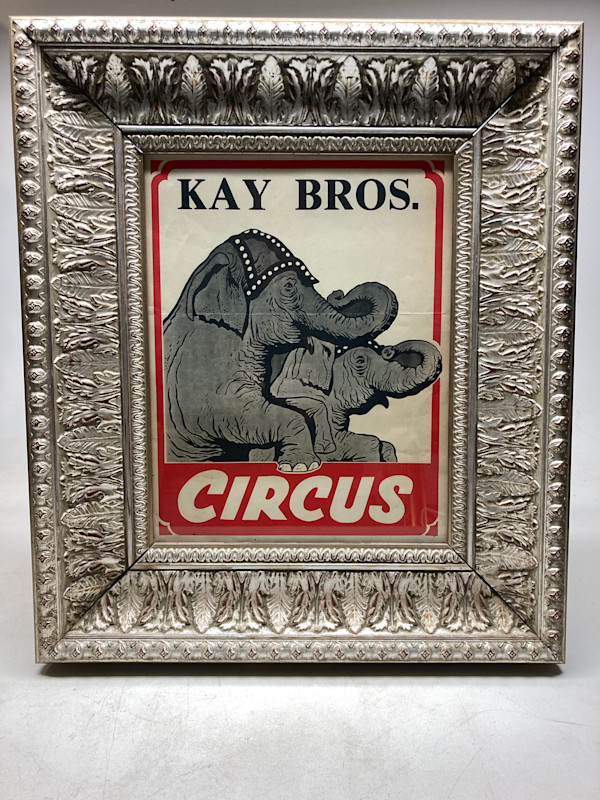 Vintage Kay bros elephant circus litho