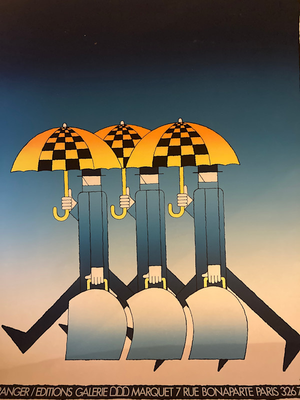 Vintage Modern umbrella poster