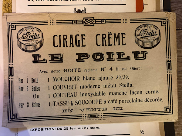 Vintage Le Poilu advertisement