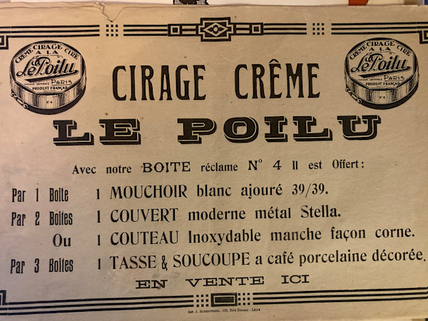 Vintage Le Poilu advertisement