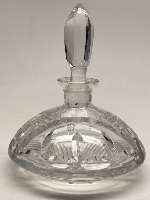 Clear glass Art Deco Perfume bottle