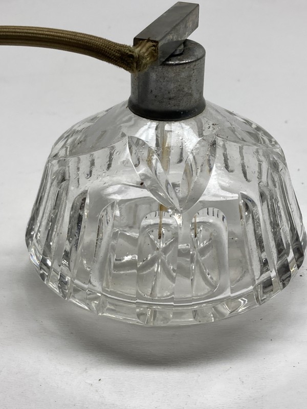 Clear glass Art Deco Perfume bottle with spray