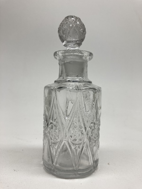 Clear glass Art Deco Perfume bottle