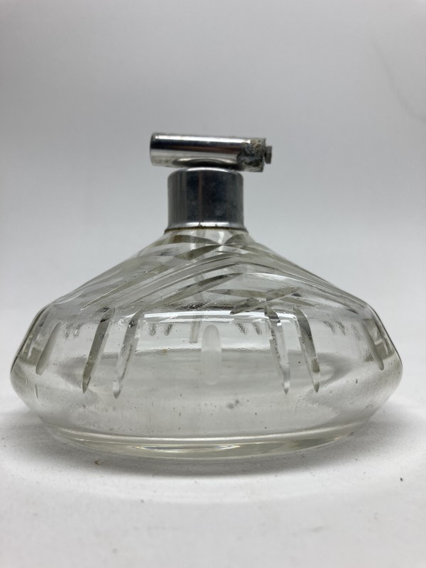 Clear glass Art Deco Perfume bottle with spray