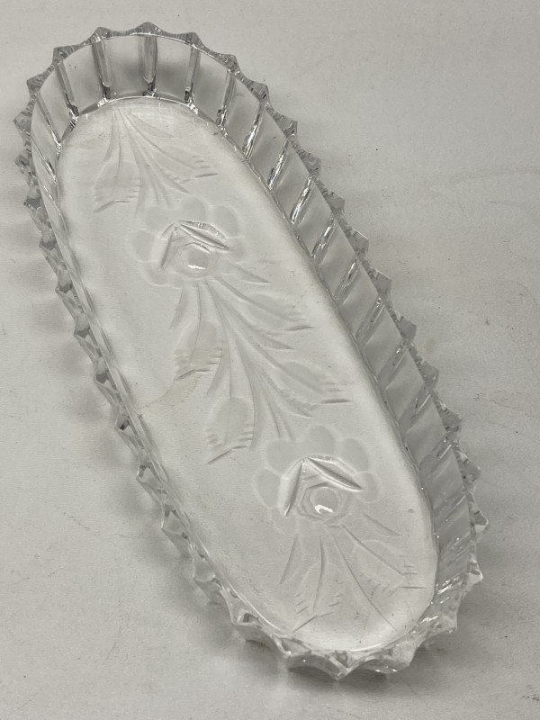 Clear glass Art Deco Perfume tray