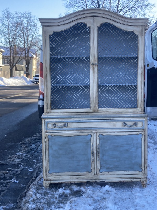 Painted French style hutch