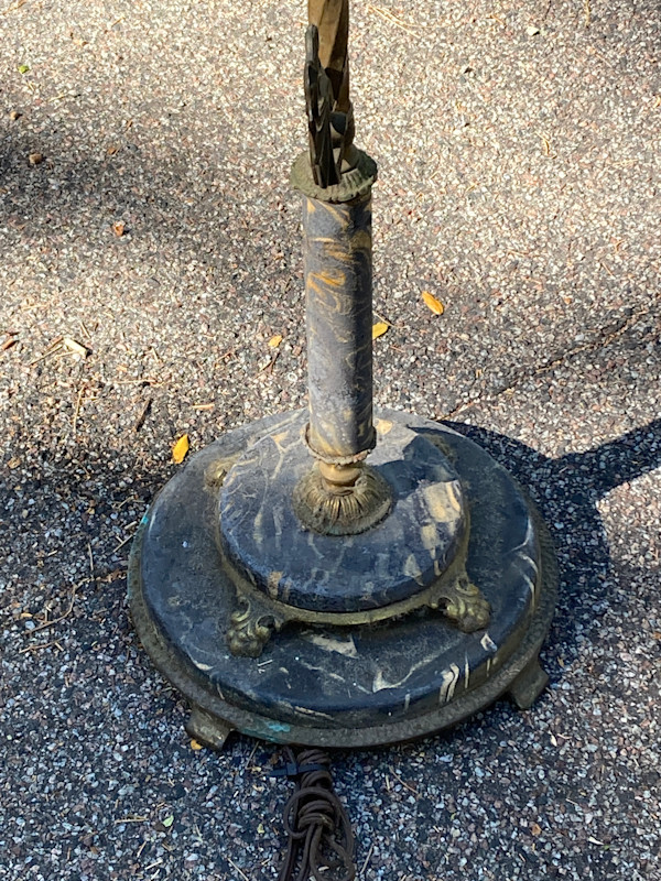 marble ornate floor lamp