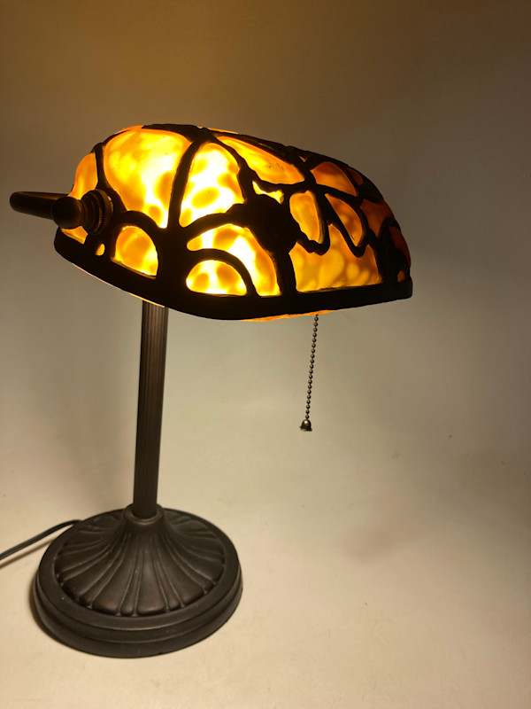 butterfly motif bankers lamp
