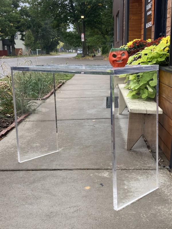 Lucite console table