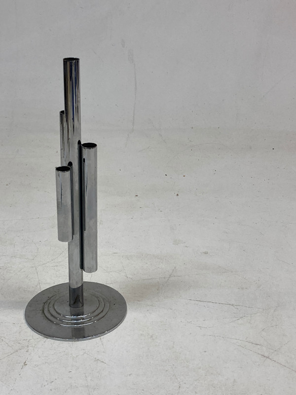 Art Deco chrome bud vase by CHASE