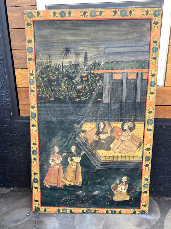 hand painted Indonesian painting on fabric