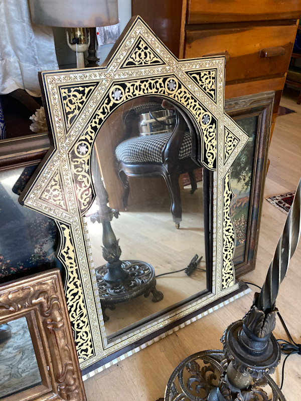 Inlaid moroccan mirror