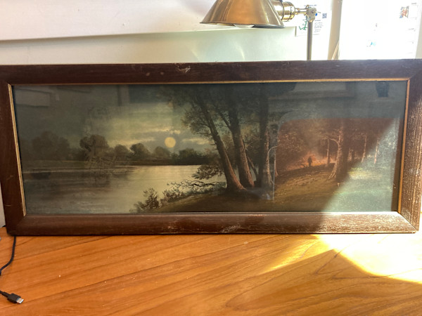 Framed original moonlight pastel