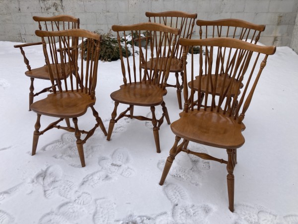 Set of 6 Ethan Allen Windsor chairs