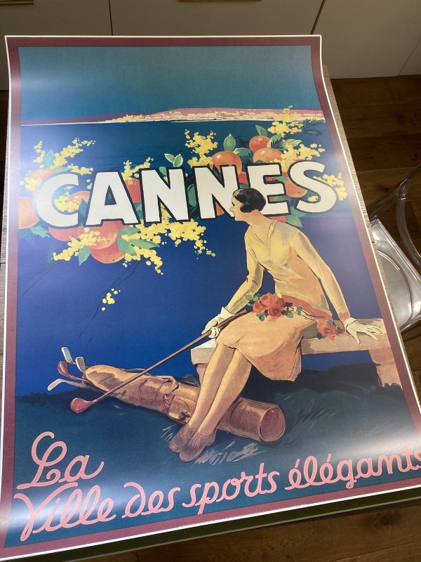 Large Cannes travel poster (1990's)