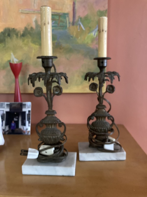 Vintage marble based lamps