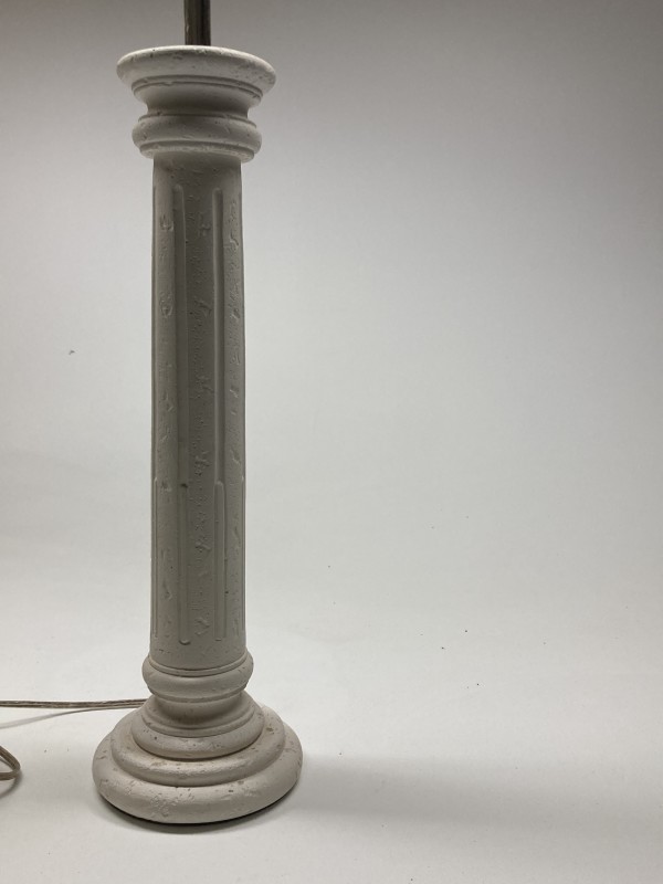 Post modern plaster pillar table lamp