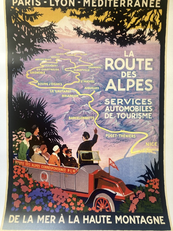 Paris / Lyon  travel  poster (1990's)