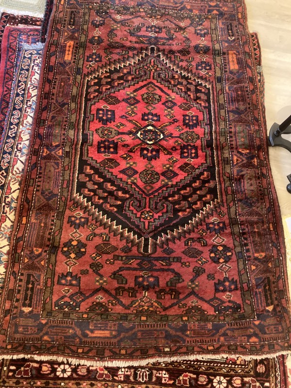 hand made Persian Hamadan   wool rug