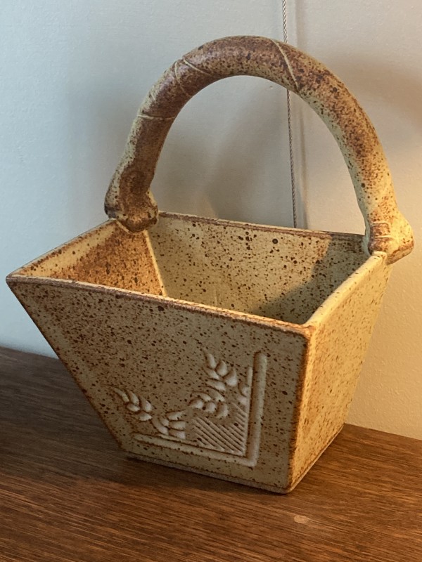 hand made pottery basket