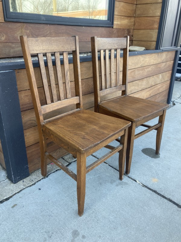 Mission oak chairs