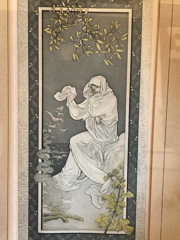 Art Nouveau season Winter woman