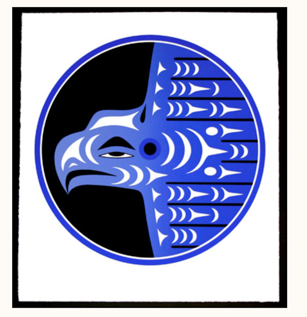 NW graphic serigraph of night hawk Shaun Peterson "Bringer of the Night"