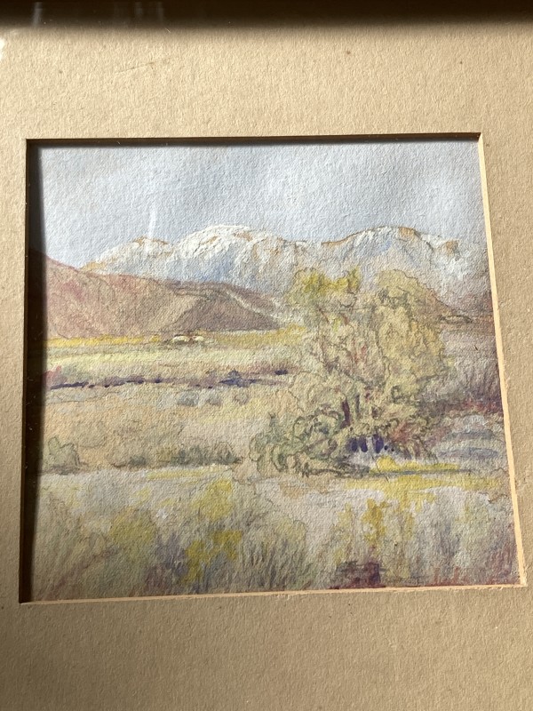 Original framed pastel of mountain scene