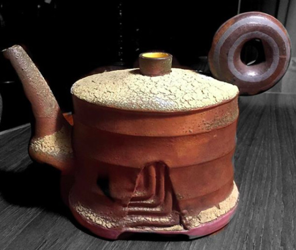 Fantastic studio art pottery teapot