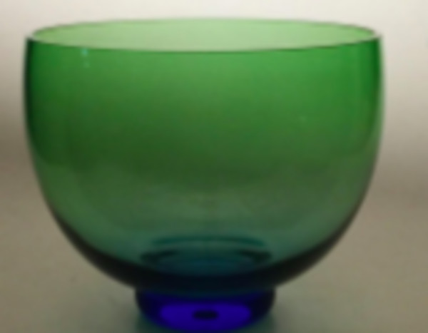 Green Scandinavian art glass bowl