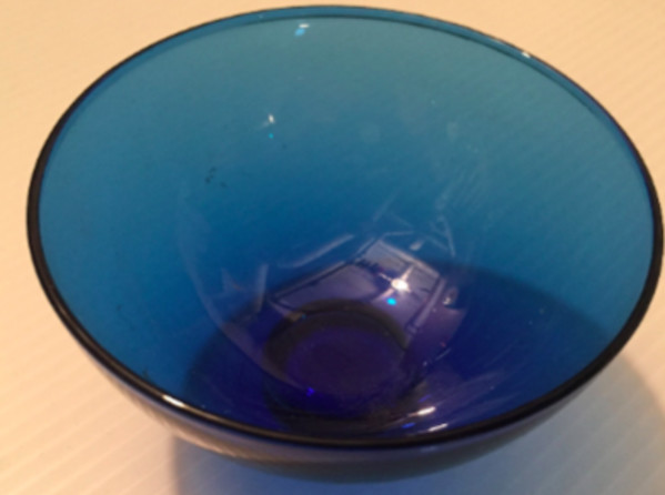 small Scandinavian art glass vase bowl