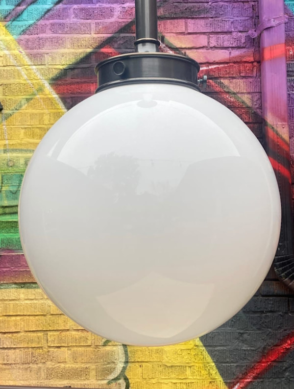 MCM glass ball light fixture