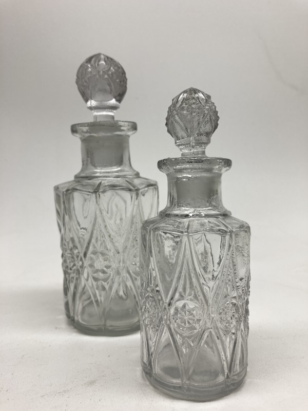 Clear glass Art Deco Perfume bottle