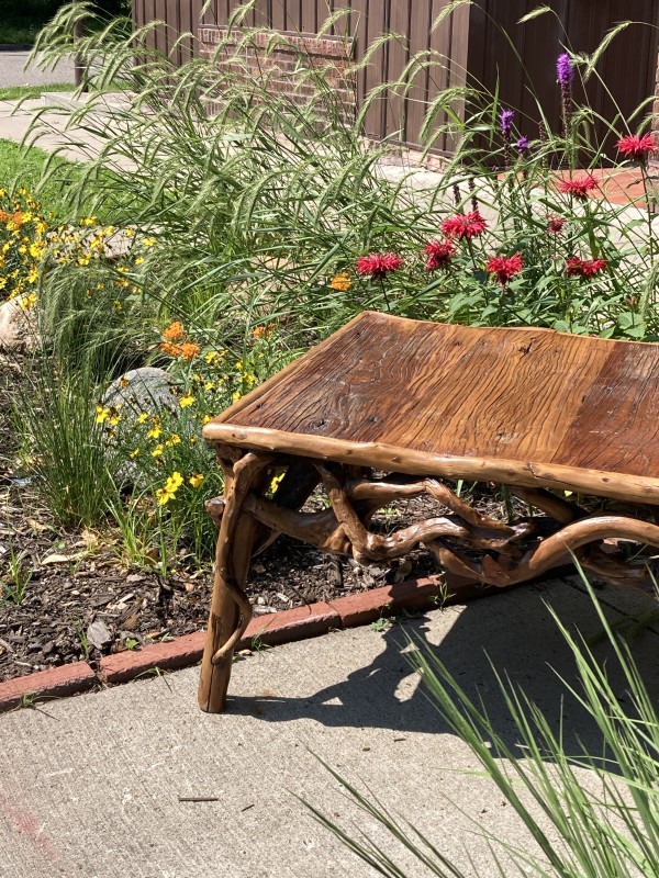 carved Japanese root table