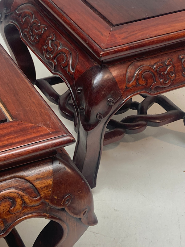 Chinese carved ornate pedestal